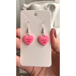 🆕 Pink Retro Heart Candy Shaped Resin
Dangle Earrings